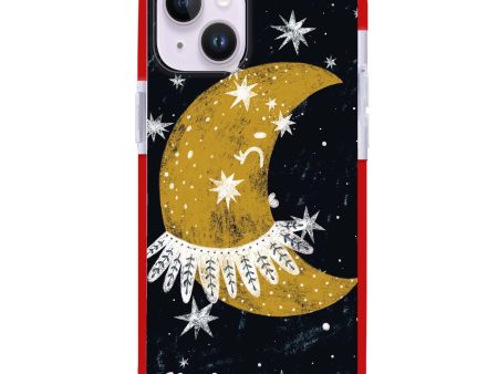 Cute Half Moon iPhone 14 Plus MagSafe Compatible Ultra Shockproof Case on Sale