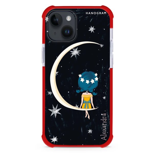 Cute Girl Moon iPhone 13 Ultra Shockproof Case on Sale