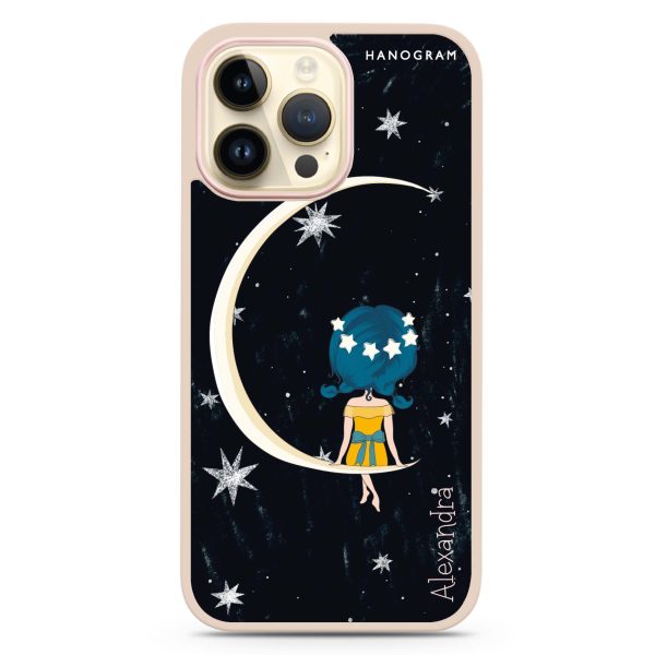 Cute Girl Moon iphone 13 pro max Impact Guard Bumper Case Hot on Sale