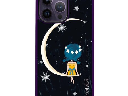 Cute Girl Moon iphone 13 pro max Impact Guard Bumper Case Hot on Sale