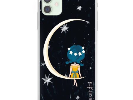 Cute Girl Moon iPhone 12 mini Ultra Clear Case Supply