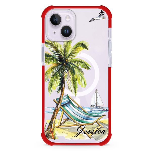 Summer on the beach iPhone 12 MagSafe Compatible Ultra Shockproof Case Fashion