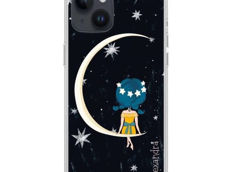 Cute Girl Moon iPhone 14 MagSafe Compatible Ultra Clear Case For Discount