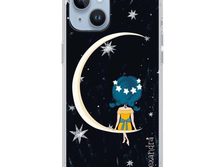 Cute Girl Moon iPhone 14 Ultra Clear Case Online now