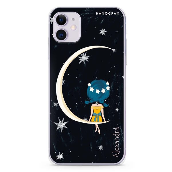 Cute Girl Moon iPhone 11 Ultra Clear Case Supply