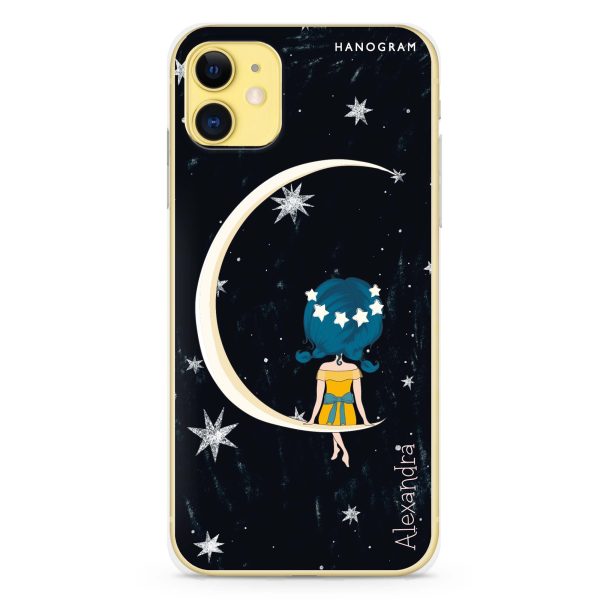 Cute Girl Moon iPhone 11 Ultra Clear Case Supply