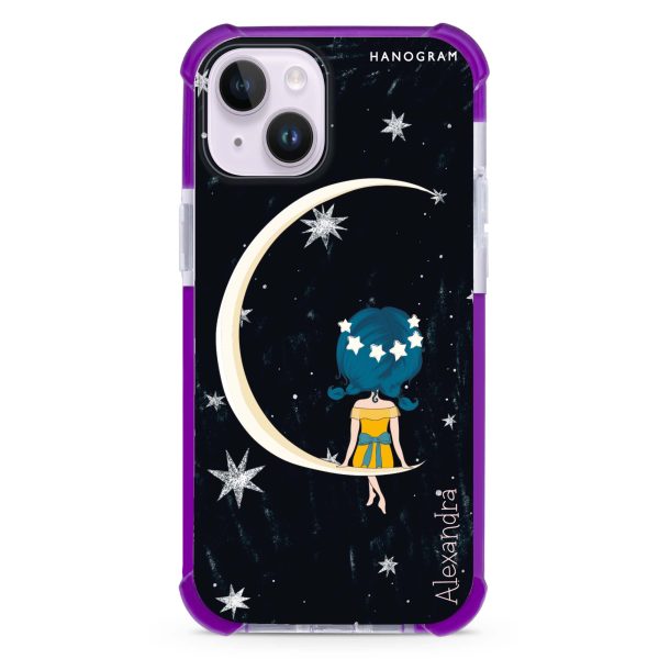 Cute Girl Moon iPhone 13 Mini Ultra Shockproof Case Online now