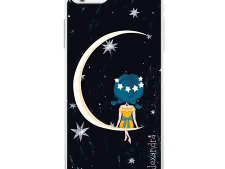 Cute Girl Moon iPhone SE Ultra Clear Case Cheap