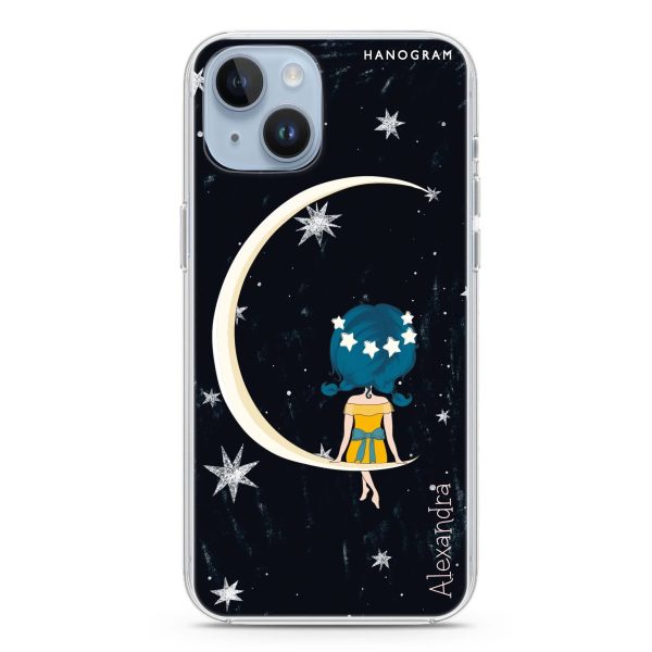 Cute Girl Moon iPhone 13 MagSafe Compatible Ultra Clear Case Online Hot Sale