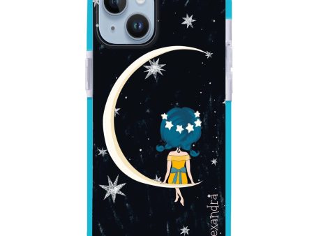 Cute Girl Moon iPhone 14 Plus MagSafe Compatible Ultra Shockproof Case on Sale