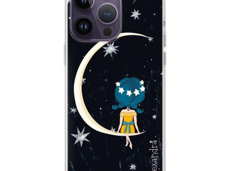 Cute Girl Moon iPhone 13 Pro Max MagSafe Compatible Ultra Clear Case Online Hot Sale