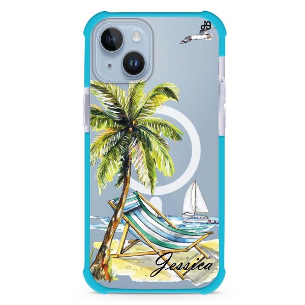 Summer on the beach iPhone 12 MagSafe Compatible Ultra Shockproof Case Fashion