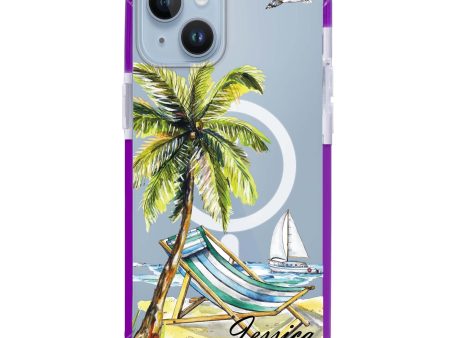 Summer on the beach iPhone 12 MagSafe Compatible Ultra Shockproof Case Fashion