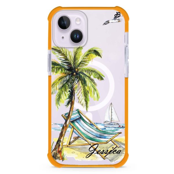 Summer on the beach iPhone 12 MagSafe Compatible Ultra Shockproof Case Fashion