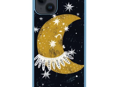 Cute Half Moon iPhone 13 Mini Impact Guard Bumper Case Online Sale